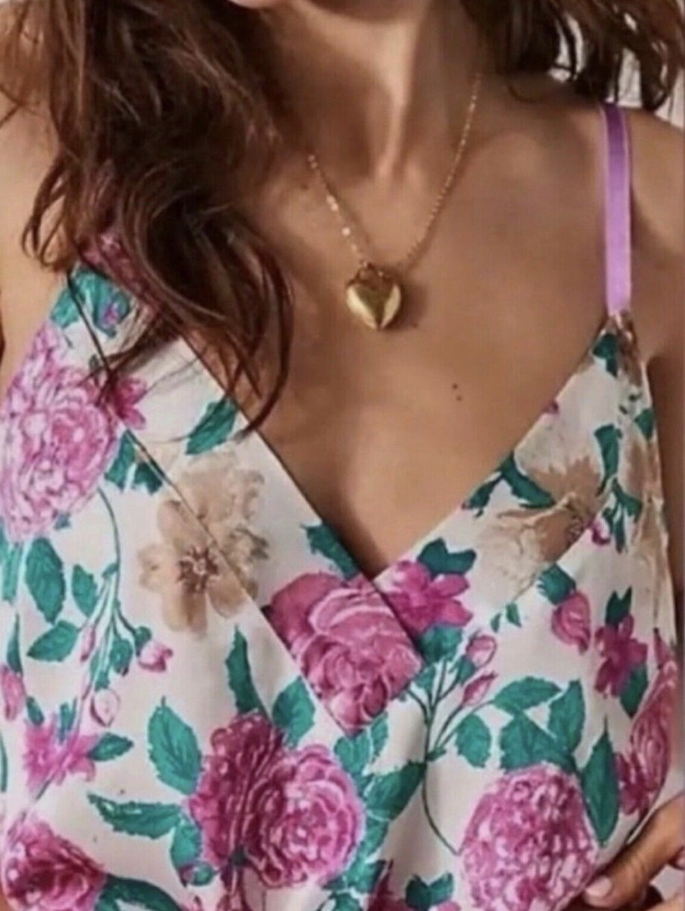Free People Pink Floral Handkerchief Camisole Top Size S V Neck NWOT
